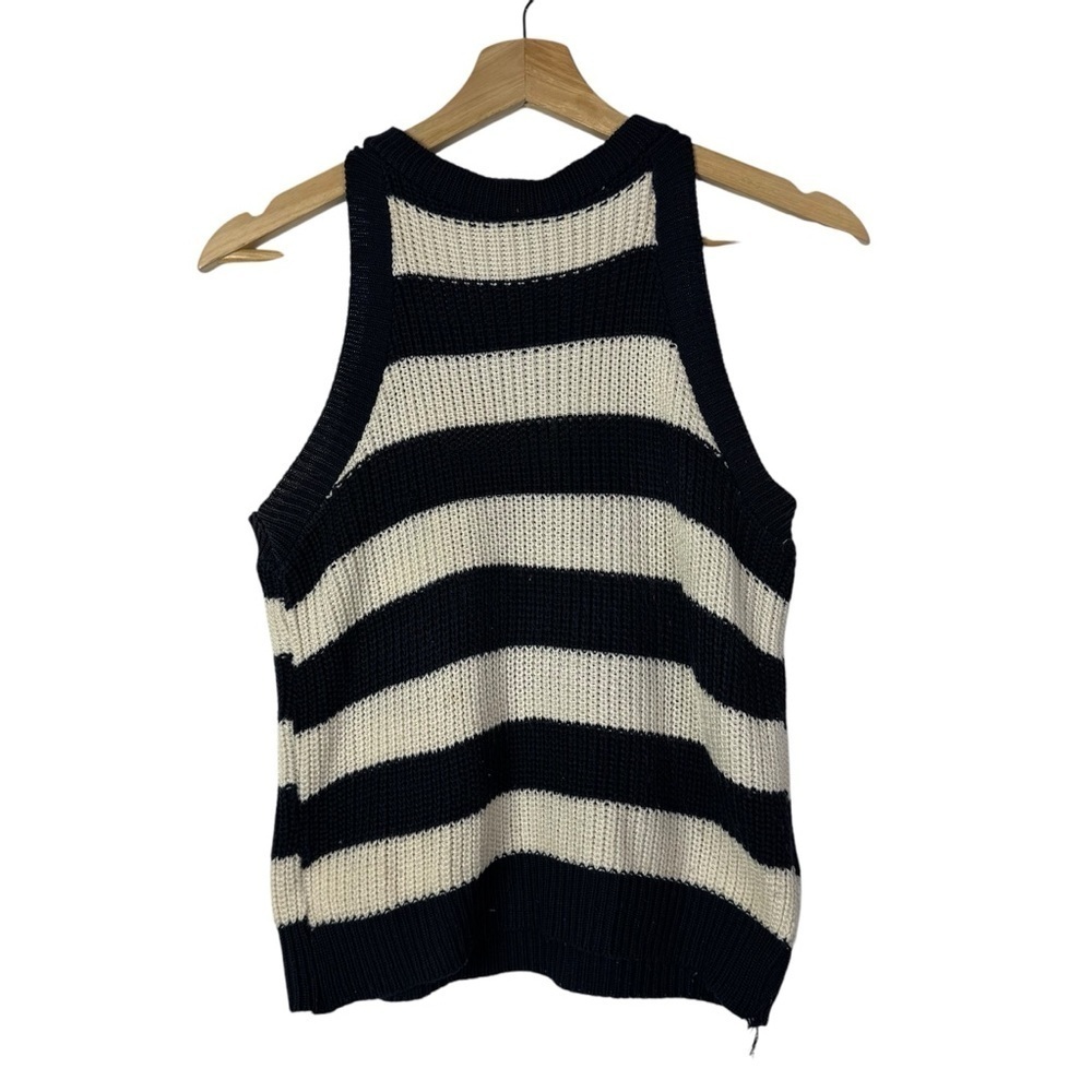 Willow & Root Navy Blue & White Stripe Knit Tank Top XS